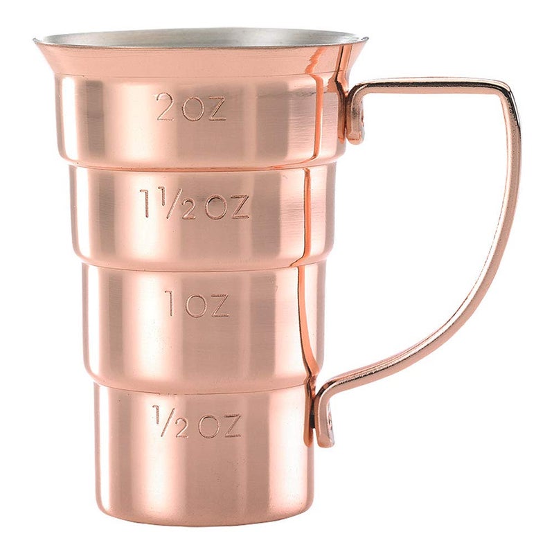 Barfly M37108CP Drink Jigger, 2 oz, Copper w/Handle - Image 1